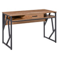 Bureau Style Industriel 120L x 60l x 76H cm tiroir + 2 niches piètement métal Noir Plateau, pour Étu | SeeMyMails Marketplace