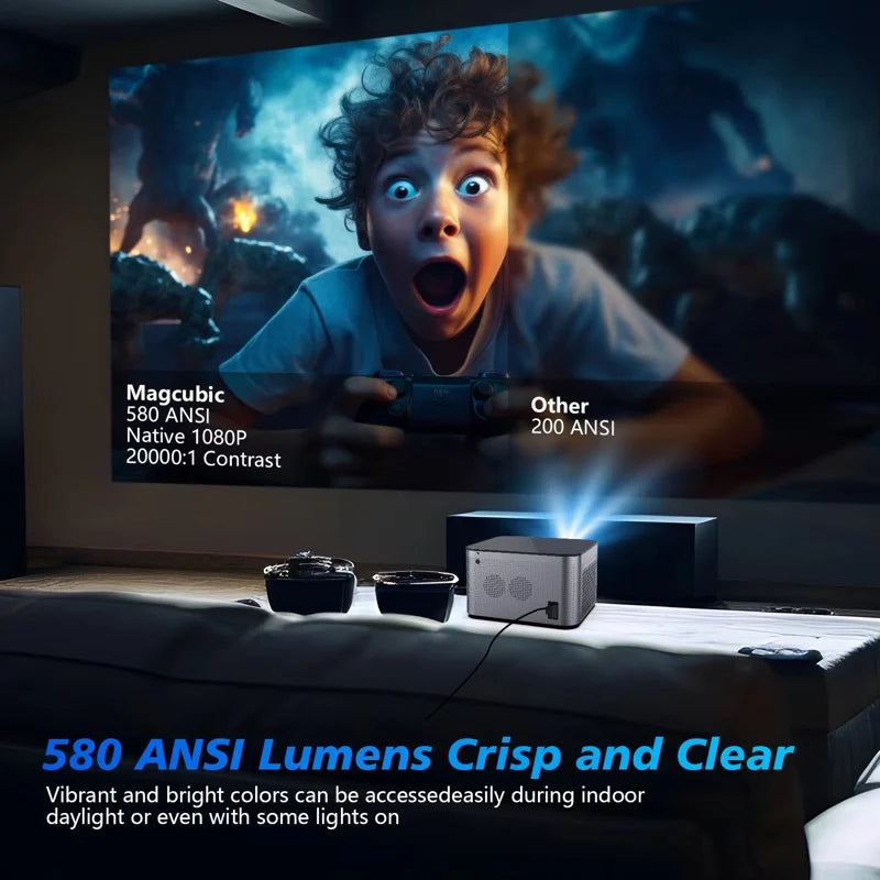 4K Android 11 Smart Projector 1080P LED WiFi6 Black – product view 5 | SeeMyMails Marketplace