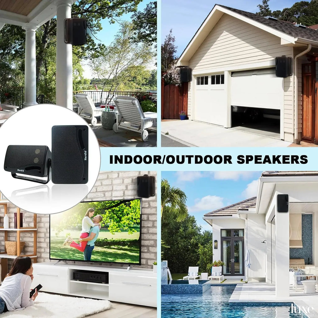 3-Way Waterproof Wall Mount Speakers Black – product image 4 | SeeMyMails Marketplace