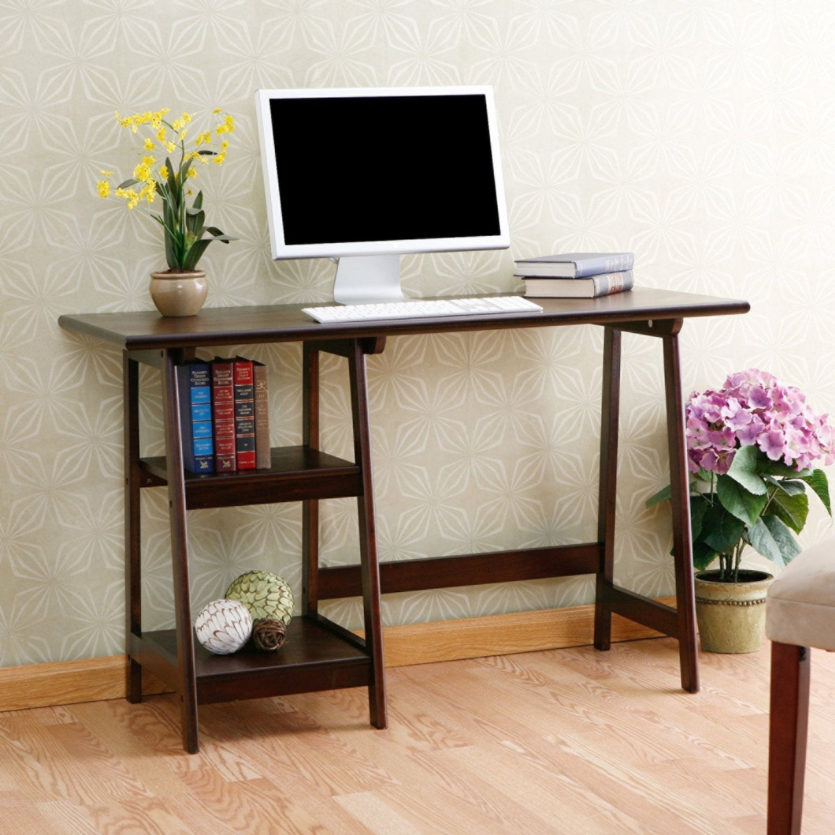 Espresso Finish Wood Home Office Laptop Computer Desk | SeeMyMails Marketplace