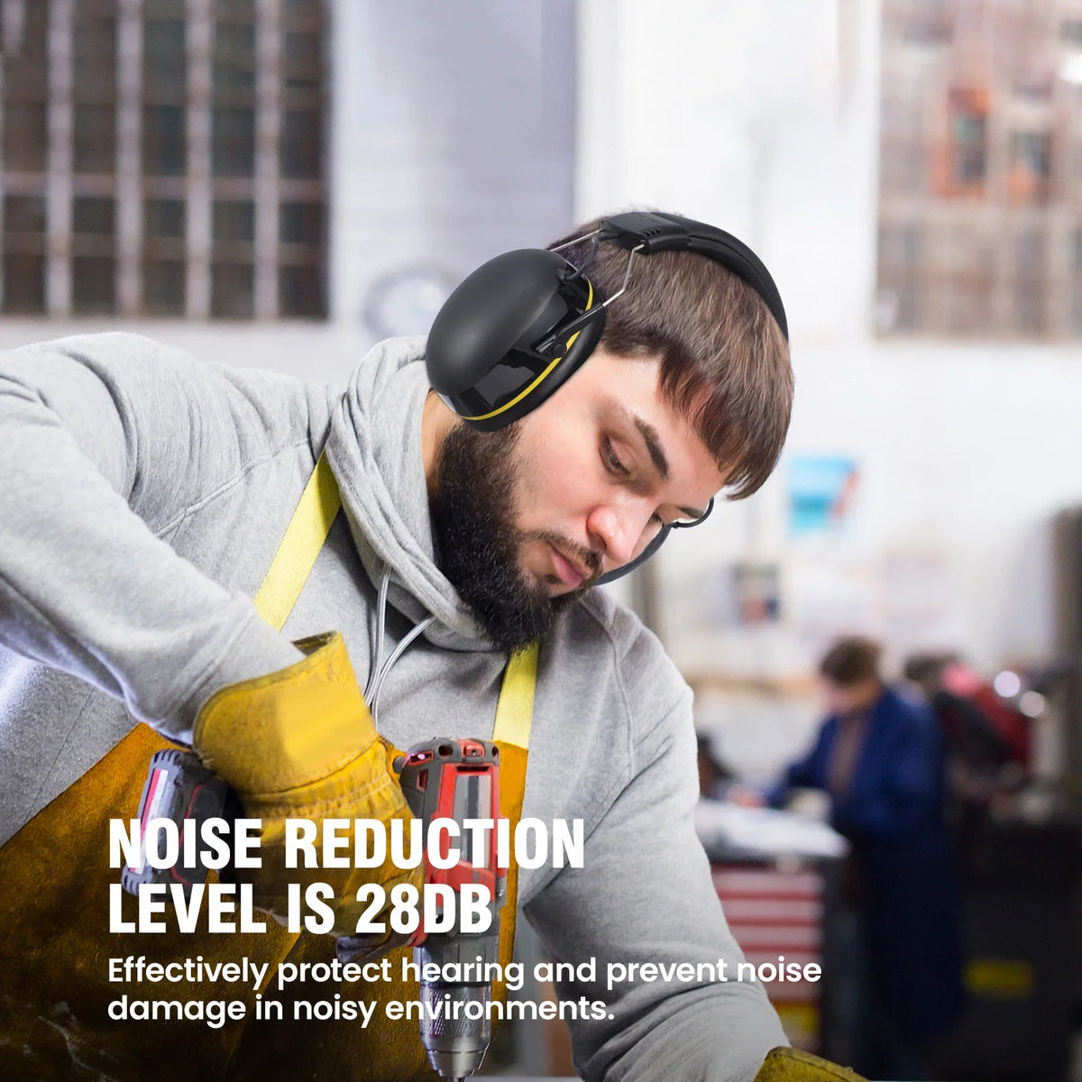 Rechargeable Noise Reduction Earmuffs Yellow | SeeMyMails Marketplace