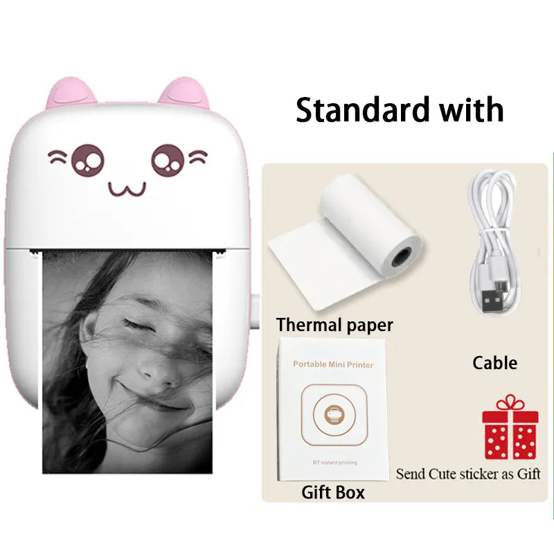 Portable Thermal Printer MINI - Wireless BT 203dpi Photo Label Memo Printing (Pink) – product image 5 | SeeMyMails Marketplace