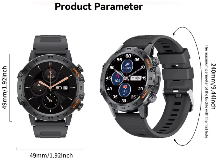 Bluetooth Smart Watch for Men (Black) – product image 2 | SeeMyMails Marketplace