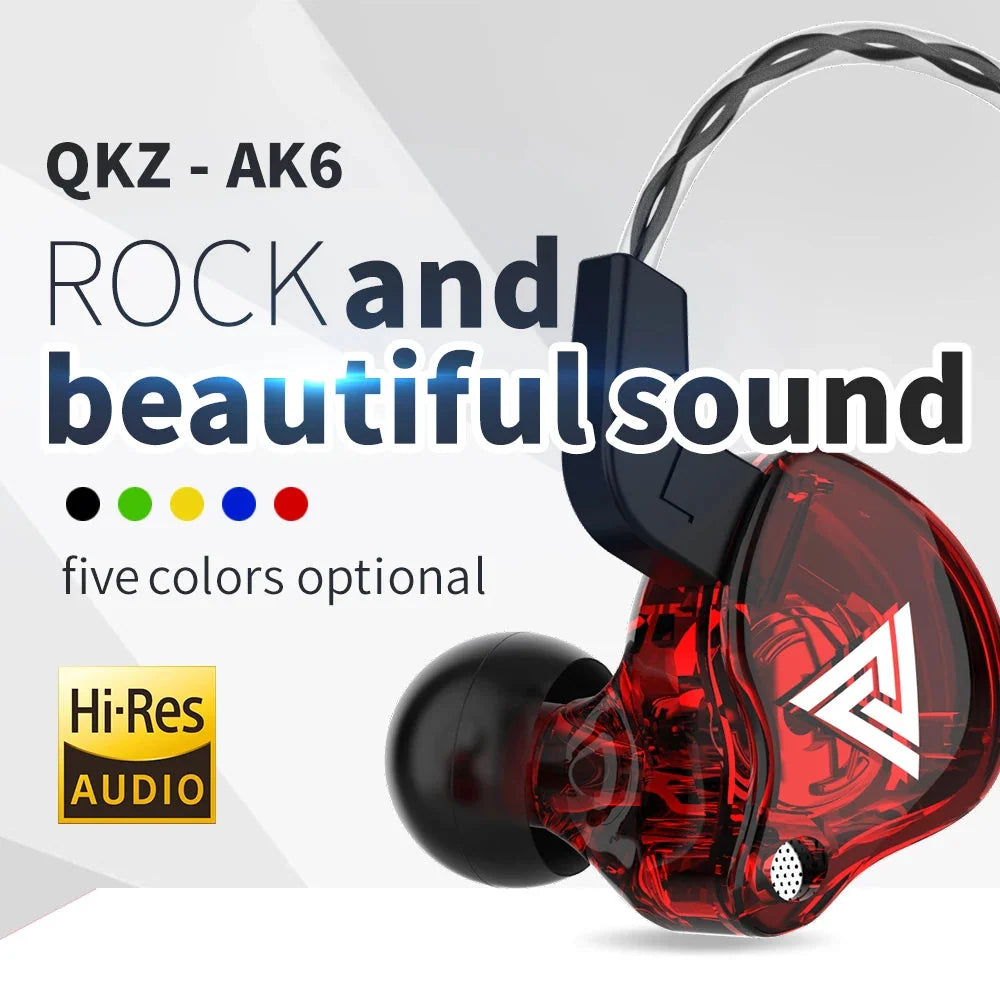 3.5mm Cable Wired Earphones QKZ AK6 HiFi Sound Quality Earphone With Wire Gaming Headset Gamer Headp – product view 9 | SeeMyMails Marketplace