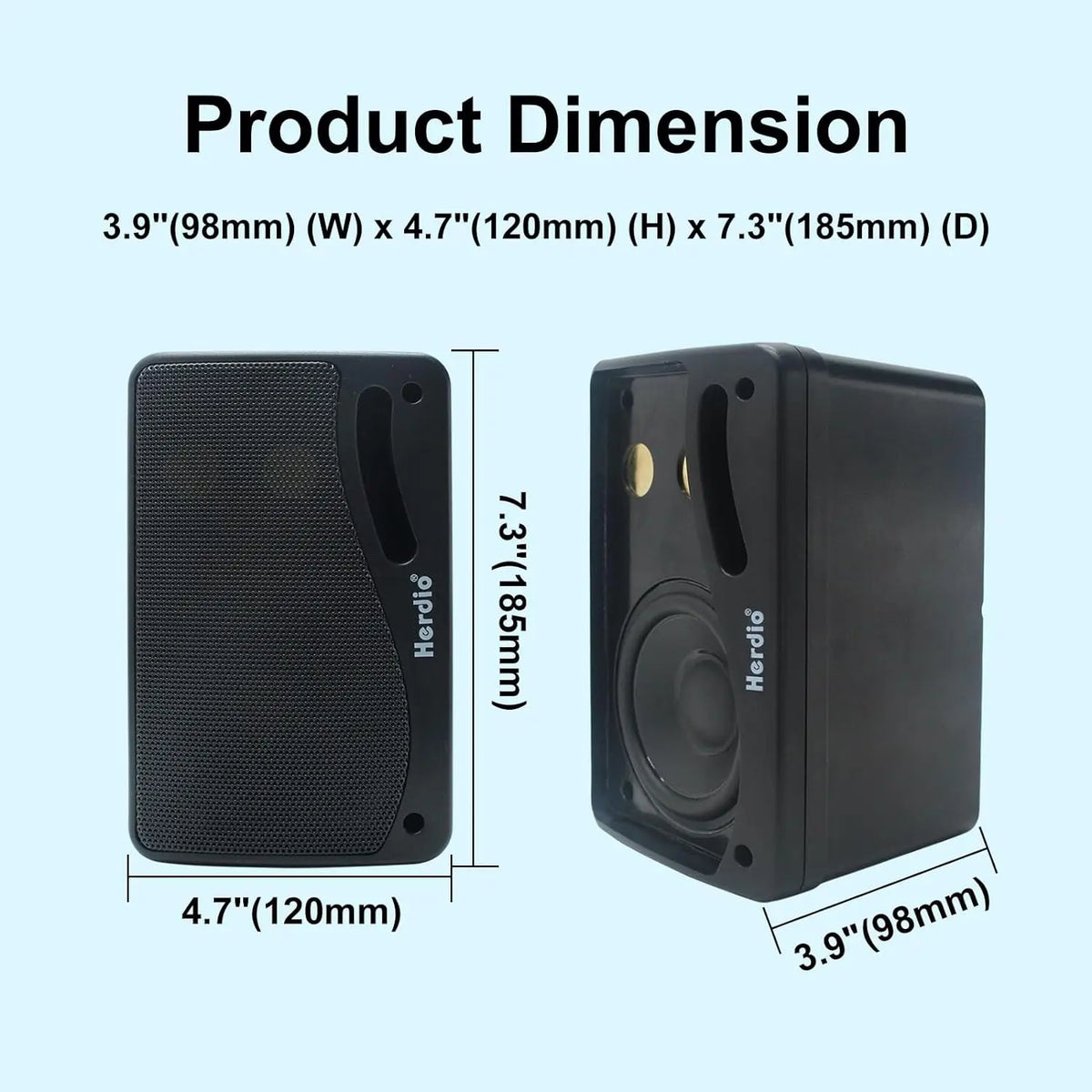 NNEOBA 3-Way Waterproof Wall Mount Speakers Black | SeeMyMails Marketplace