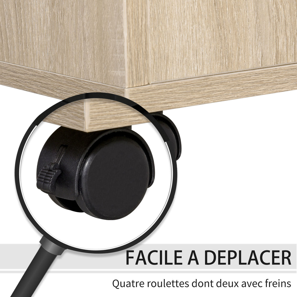 Support d'imprimante - Caisson d'organisation de Bureau Roulant - Dim. 80l x 40P x 72H cm en Bois Ch | SeeMyMails Marketplace