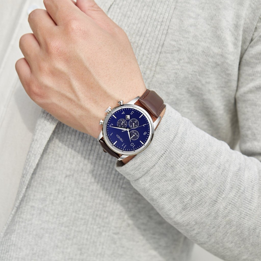 Trnda Men's Stainless Steel Watch, Dark Blue Dial | Trn-Ss43db – product image 5 | SeeMyMails Marketplace