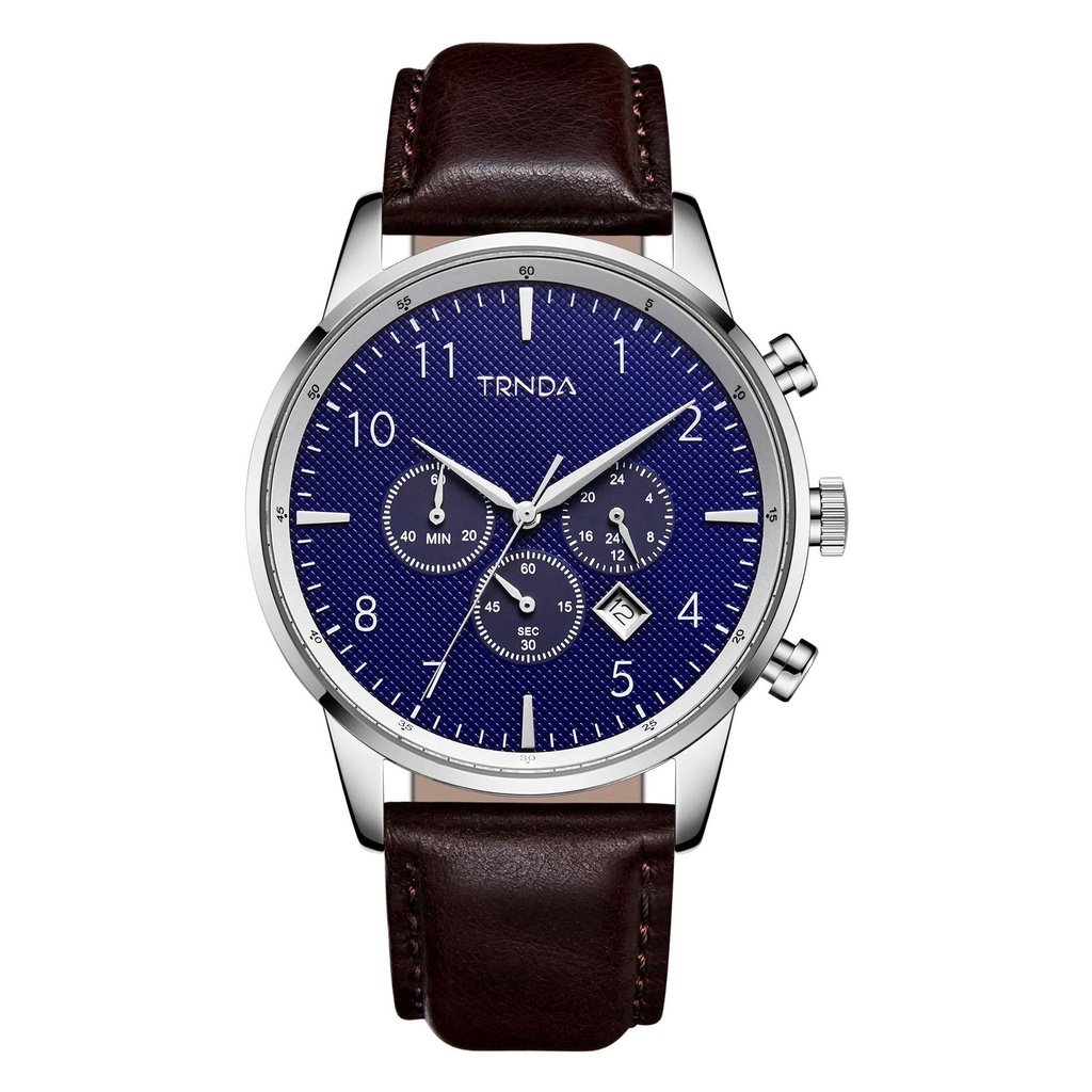 Trnda Men's Stainless Steel Watch, Dark Blue Dial | Trn-Ss43db – product image 4 | SeeMyMails Marketplace