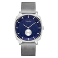 Trnda Men's Stainless Steel Watch, Blue Dial | Trn-Sq45-Sl | SeeMyMails Marketplace
