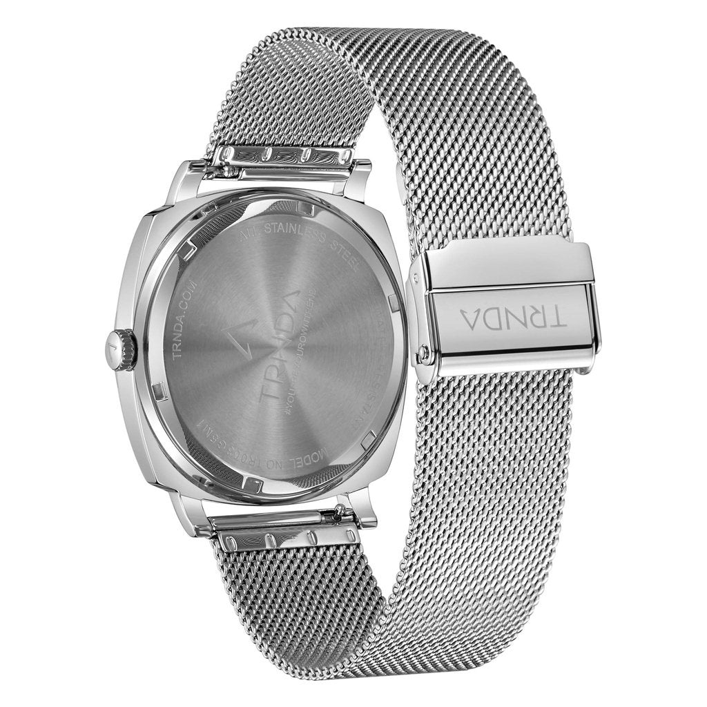 Trnda Men's Stainless Steel Watch, Blue Dial | Trn-Sq45-Sl – product image 4 | SeeMyMails Marketplace