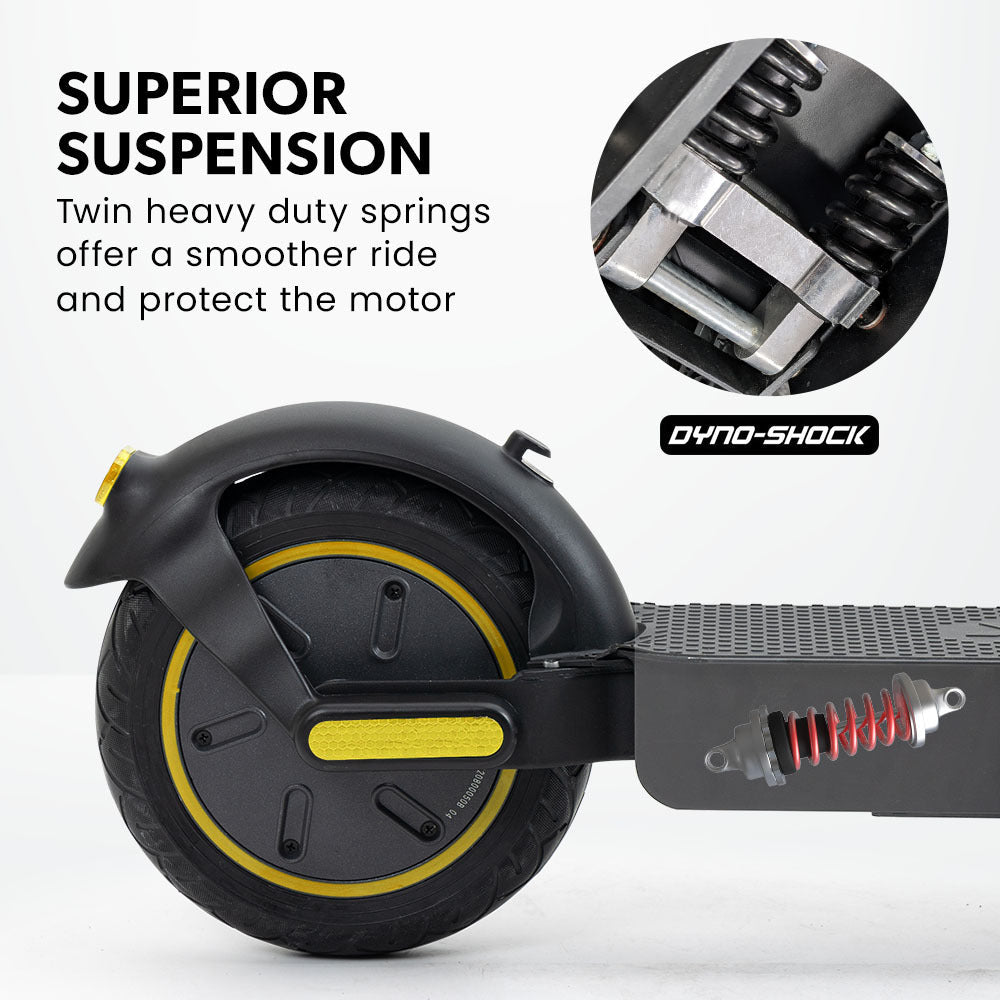 NNEMB Synergy 7 MkII Electric Scooter 500W 15Ah-Motorised eScooter for Adults-Black/Yellow – product view 4 | SeeMyMails Marketplace