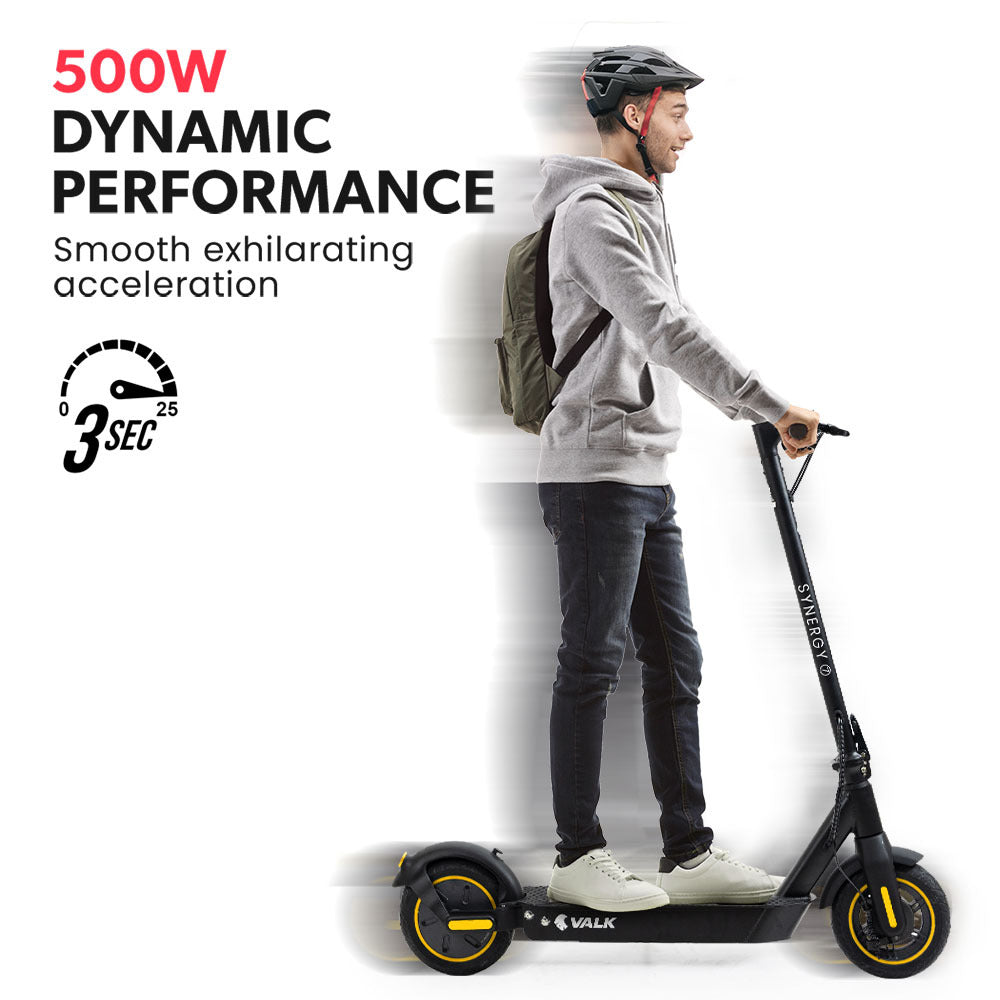 NNEMB Synergy 7 MkII Electric Scooter 500W 15Ah-Motorised eScooter for Adults-Black/Yellow – product view 2 | SeeMyMails Marketplace