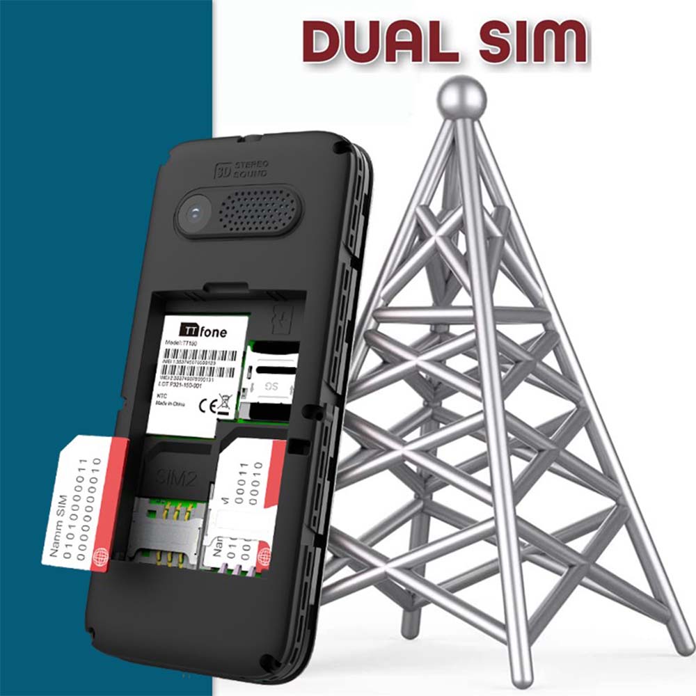 TTfone TT150 Blue Dual SIM with Mains Charger, Giffgaff Pay As You Go – product image 3 | SeeMyMails Marketplace