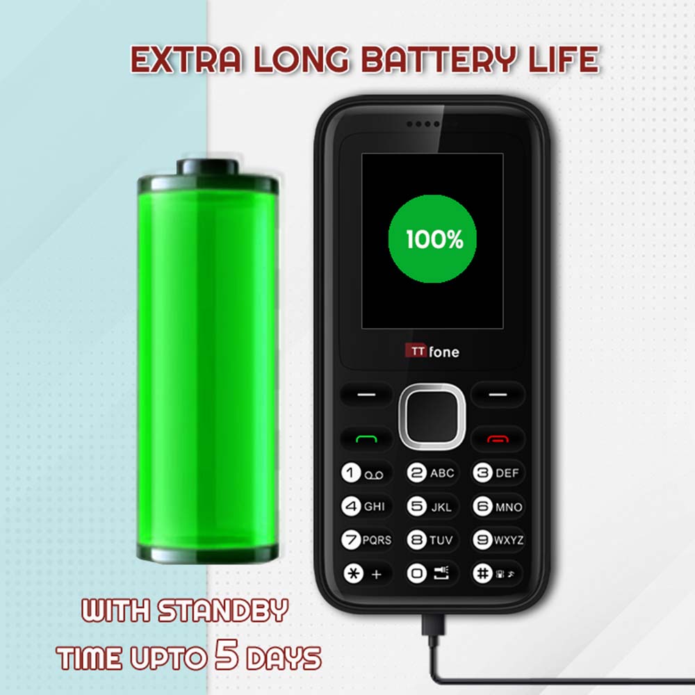 Used - TTfone TT150 Red Dual SIM Mobile with Mains Charger, Giffgaff Pay As You Go – product image 4 | SeeMyMails Marketplace