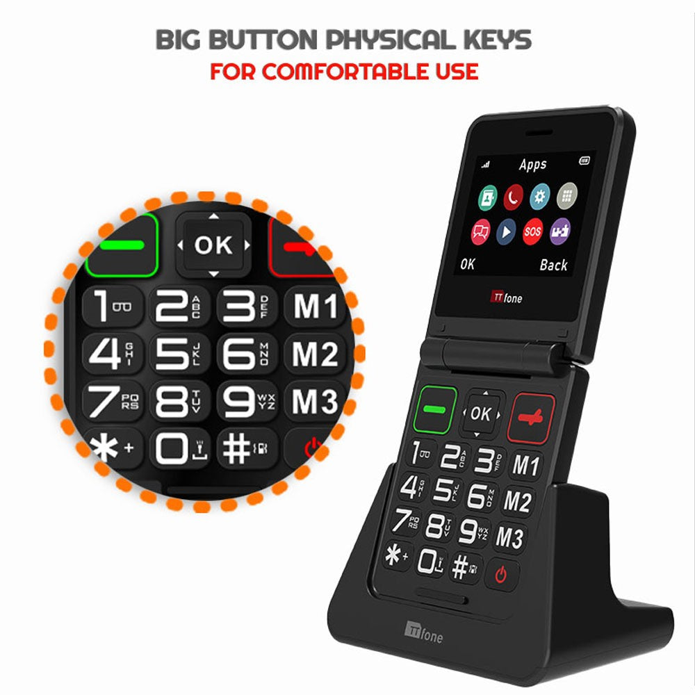 Used - TT660 Flip Mobile with Type-C Mains Charger, Vodafone SIM – product image 5 | SeeMyMails Marketplace