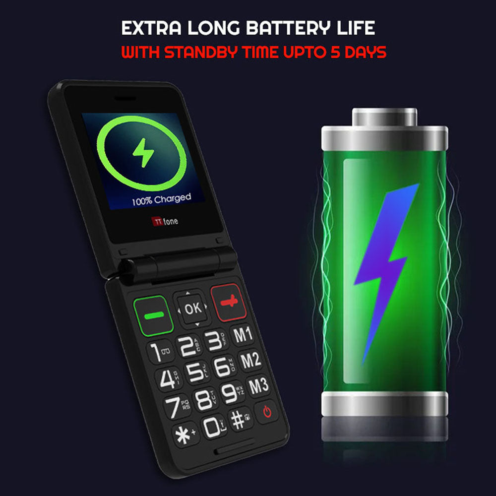 Used - TT660 Flip Mobile with Type-C Mains Charger, Vodafone SIM – product image 3 | SeeMyMails Marketplace