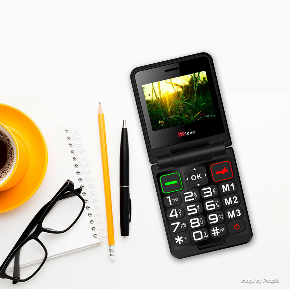 Used - TT660 Flip Mobile with Type-C Cable, O2 SIM | SeeMyMails Marketplace