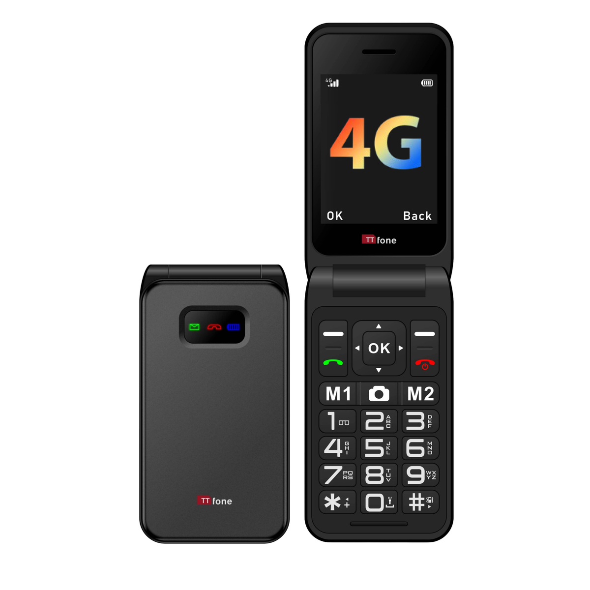 TTfone Black TT760 4G Flip 4G Mobile with USB C Cable, O2 SIM – product image 3 | SeeMyMails Marketplace