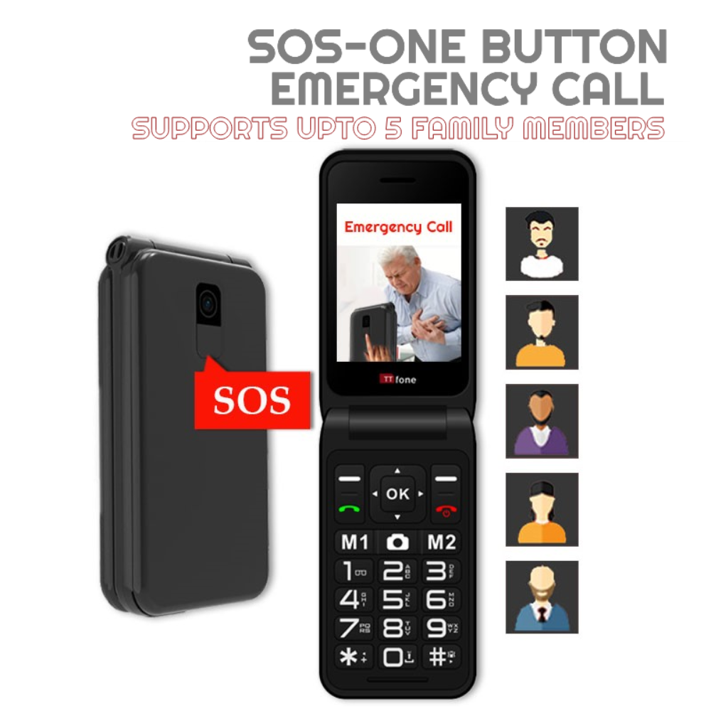 TTfone Black TT760 4G Flip 4G Mobile with Mains Charger, O2 SIM – product image 3 | SeeMyMails Marketplace