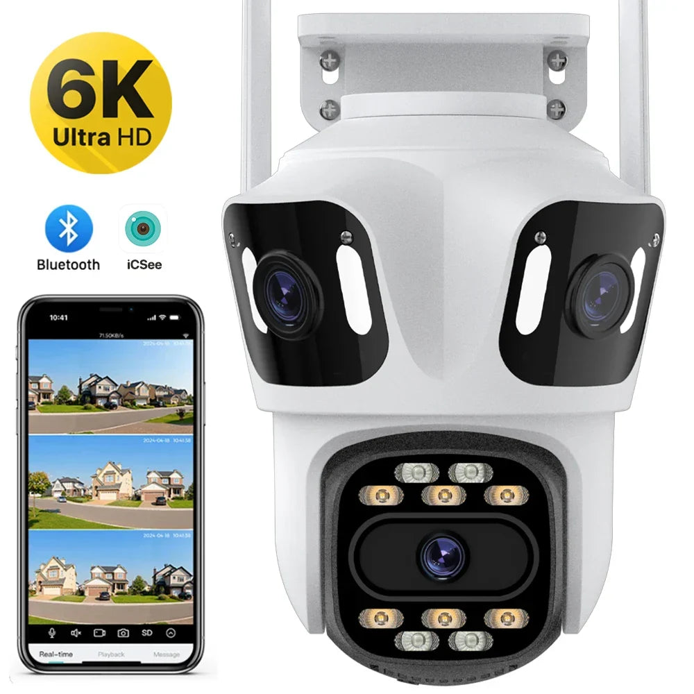 Three Lens 6K HD Outdoor WiFi Security Camera – product view 2 | SeeMyMails Marketplace
