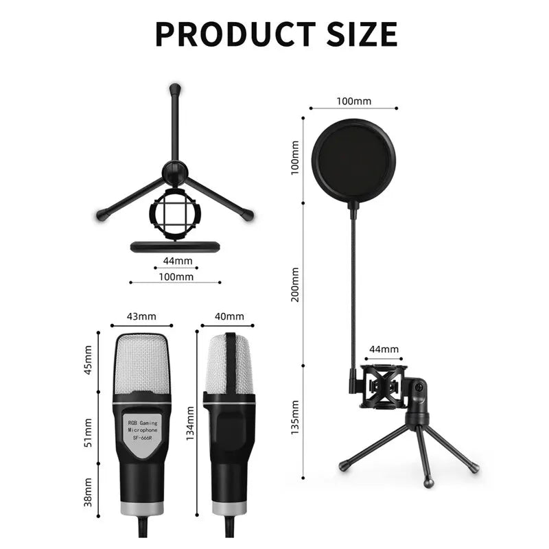 USB RGB Microphone Gaming Mic for Podcast & Streaming – product image 3 | SeeMyMails Marketplace