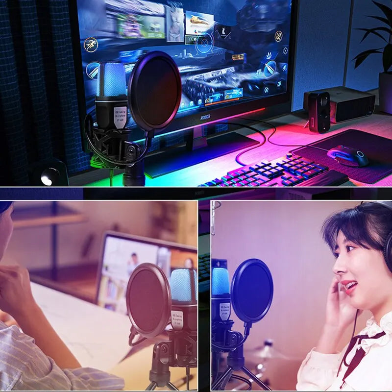 USB RGB Microphone Gaming Mic for Podcast & Streaming – product image 2 | SeeMyMails Marketplace