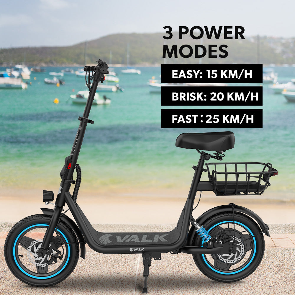 NNEDSZ VALK Electric Scooter with Seat, 30km Range, Disc brakes, 14" Tyres, Motorised eScooter for A – product view 4 | SeeMyMails Marketplace