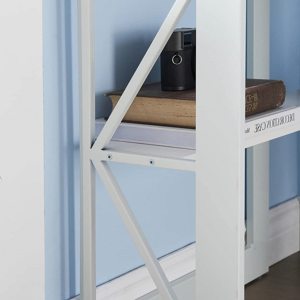 Corner Computer Desk with Keyboard Tray Storage Shelves in White – product view 3 | SeeMyMails Marketplace