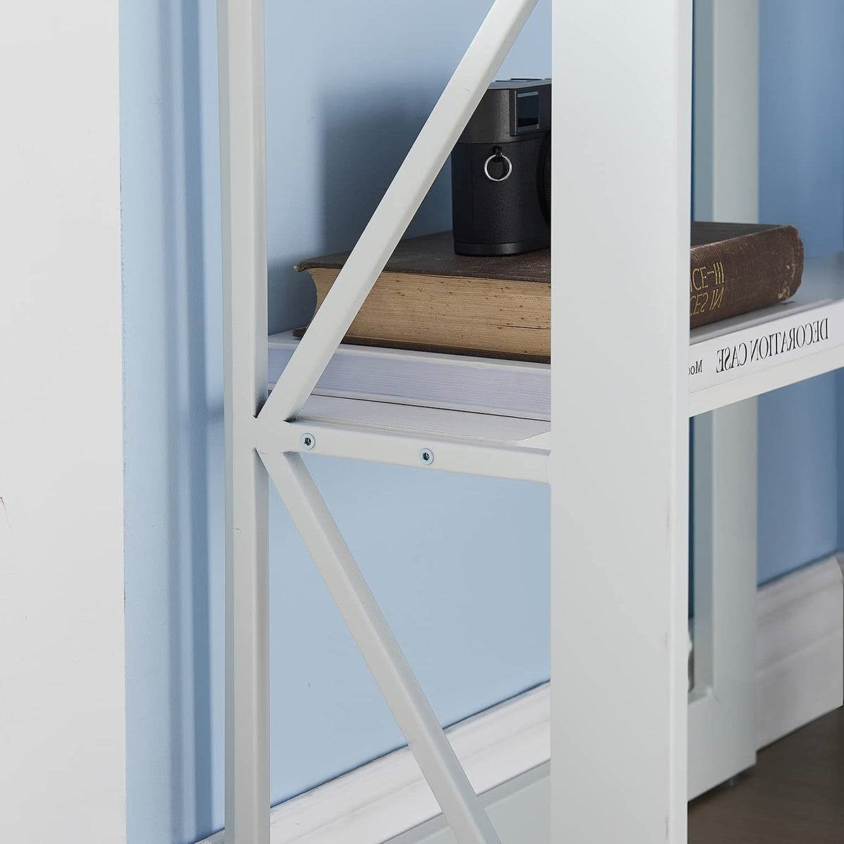 Corner Computer Desk with Keyboard Tray Storage Shelves in White – product view 3 | SeeMyMails Marketplace