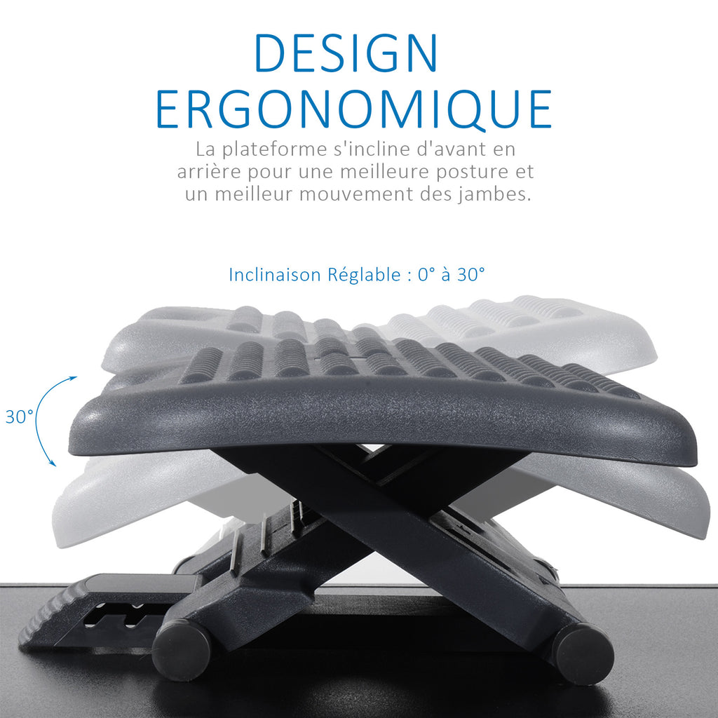 Repose-pieds de bureau, repose-pieds ergonomique, angle ajustable 30°, hauteur ajustable à 3 positio – product image 5 | SeeMyMails Marketplace
