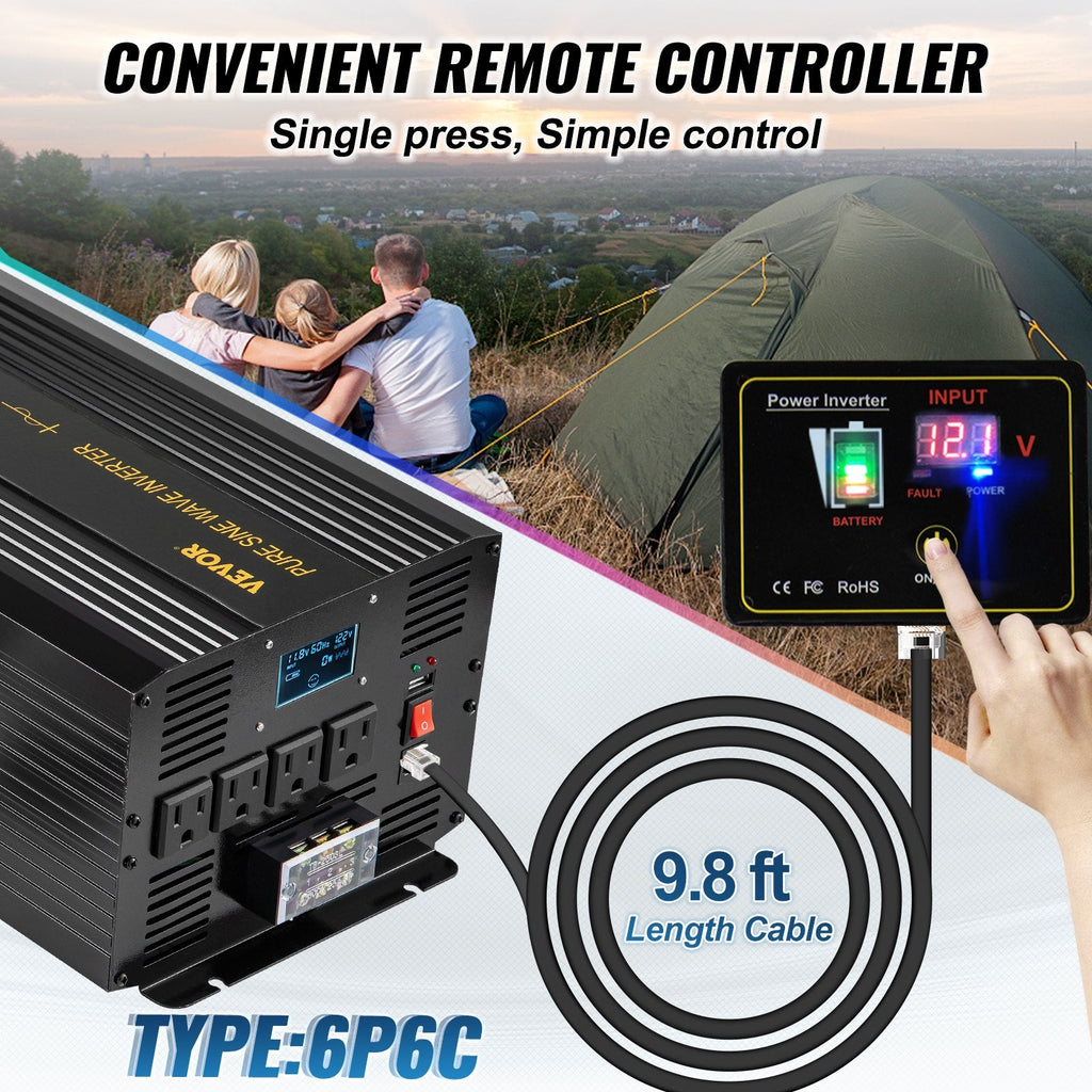 Pure Sine Wave Inverter 3500 Watt Power Inverter, DC 12V To AC 120V – product image 2 | SeeMyMails Marketplace