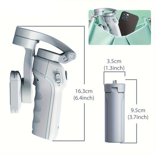 3-Axis Selfie Stick Stabilizer with LED & Face Tracking | SeeMyMails Marketplace