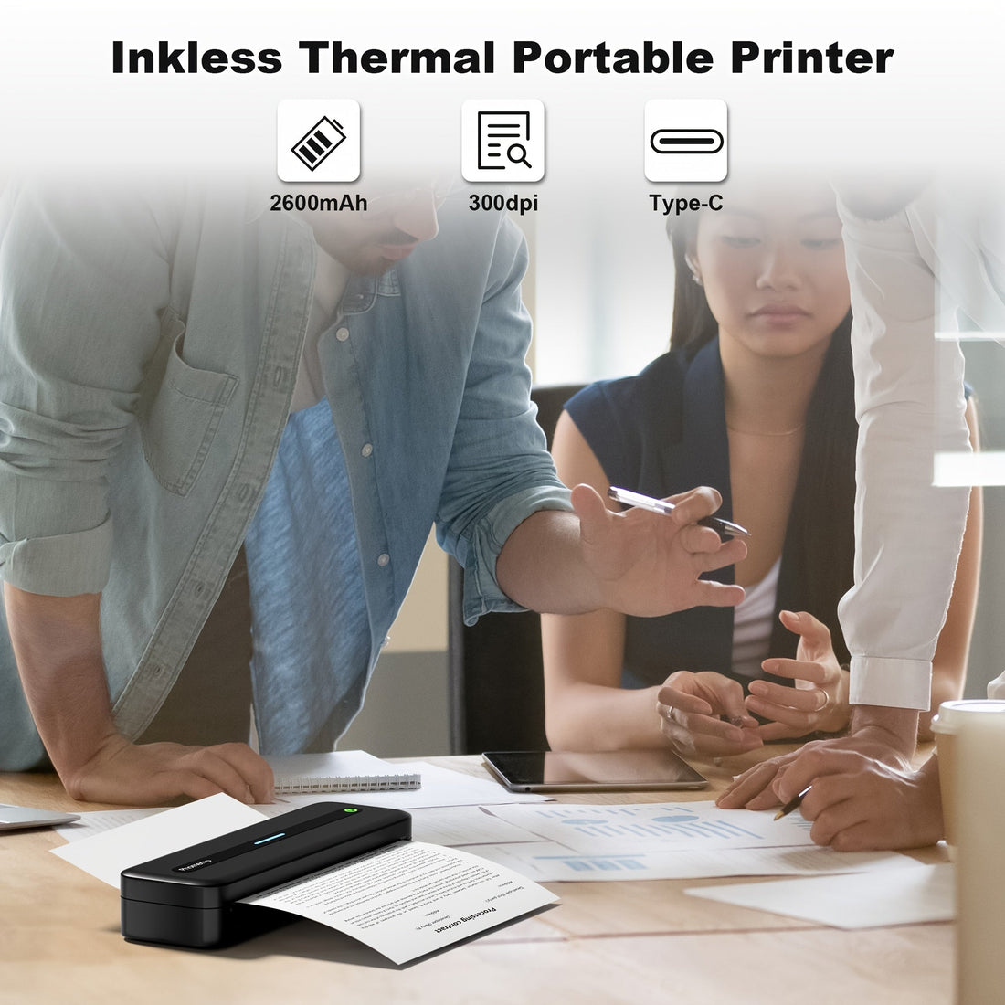 NNETM M832 Portable Wireless Thermal Printer – product image 2 | SeeMyMails Marketplace