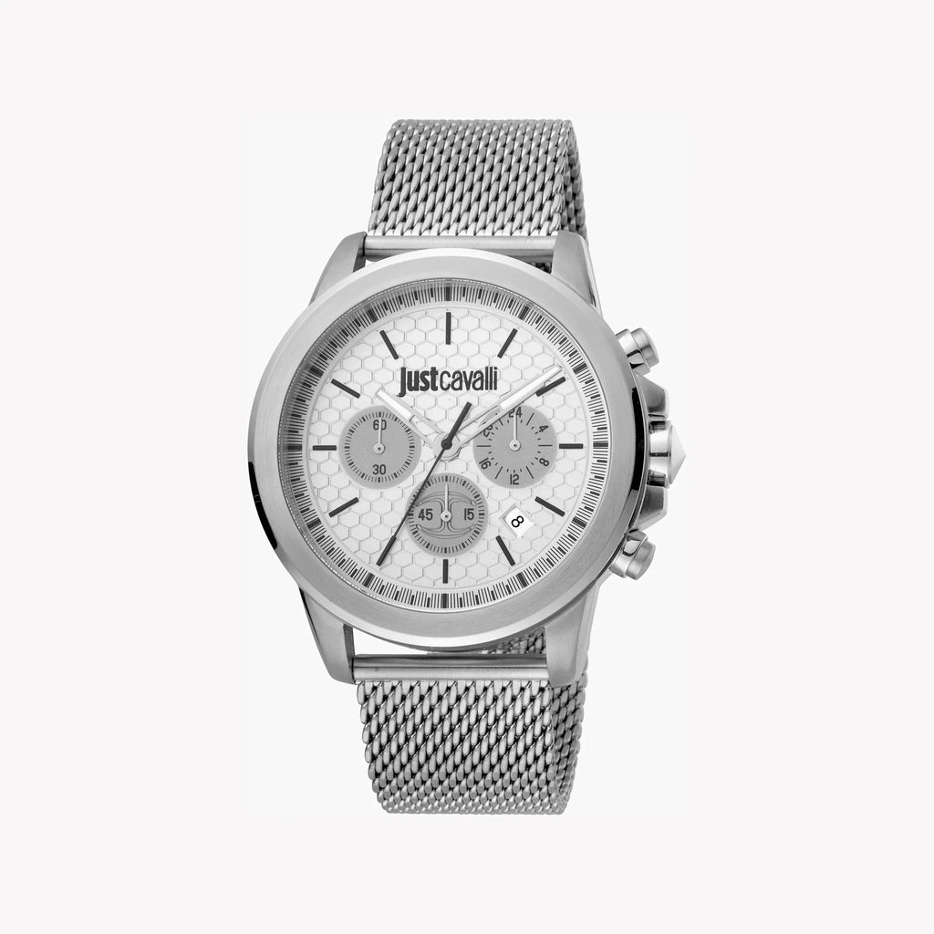 Just Cavalli Men's Silver Stainless Steel Watch, Silver Dial | Jc1g140m0055 | SeeMyMails Marketplace
