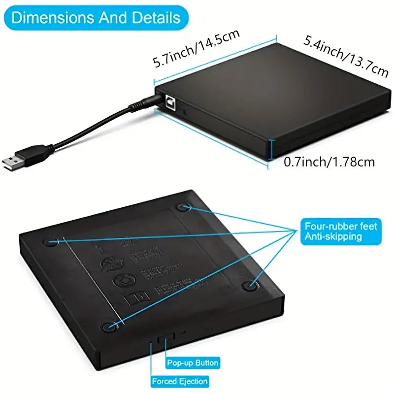 Empower Your Data Arsenal with Our External CD DVD Drive – product view 2 | SeeMyMails Marketplace