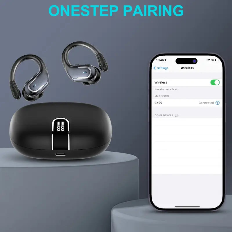 90H Wireless 5.3 Earbuds with ENC Noise Cancelling Mic – product view 4 | SeeMyMails Marketplace