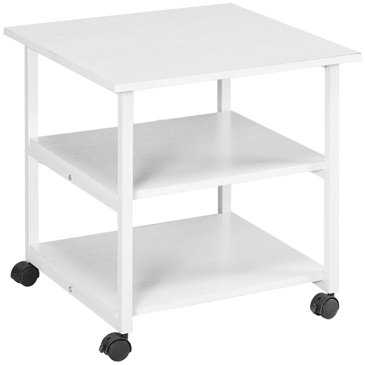 Support d'imprimante desserte de rangement 3 niveaux étagères mobile sur roulettes 50L x 50l x 52,5H – product image 7 | SeeMyMails Marketplace