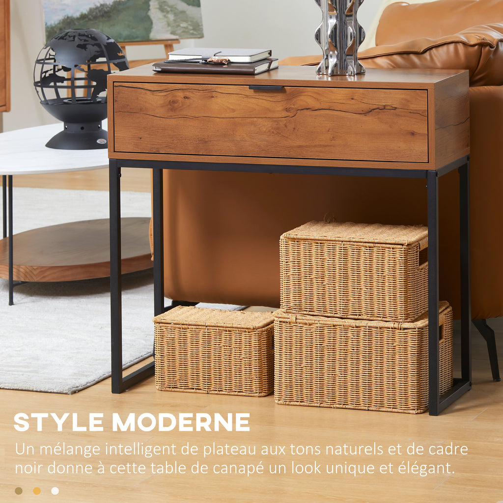 Console meuble, table console avec tiroir et pieds en acier, pour salon, entrée, couloir, 80 x 30 x  – product view 7 | SeeMyMails Marketplace