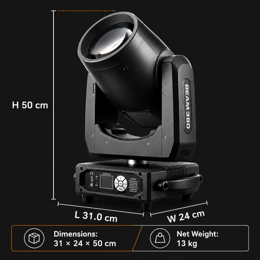 F19 18CH DMX Beam Moving Head Light 380W Dual Prism for Stage – product image 5 | SeeMyMails Marketplace
