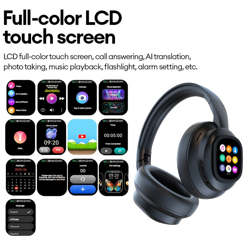 AI Translation Headphones LCD Touch Wireless Earbuds – product view 2 | SeeMyMails Marketplace