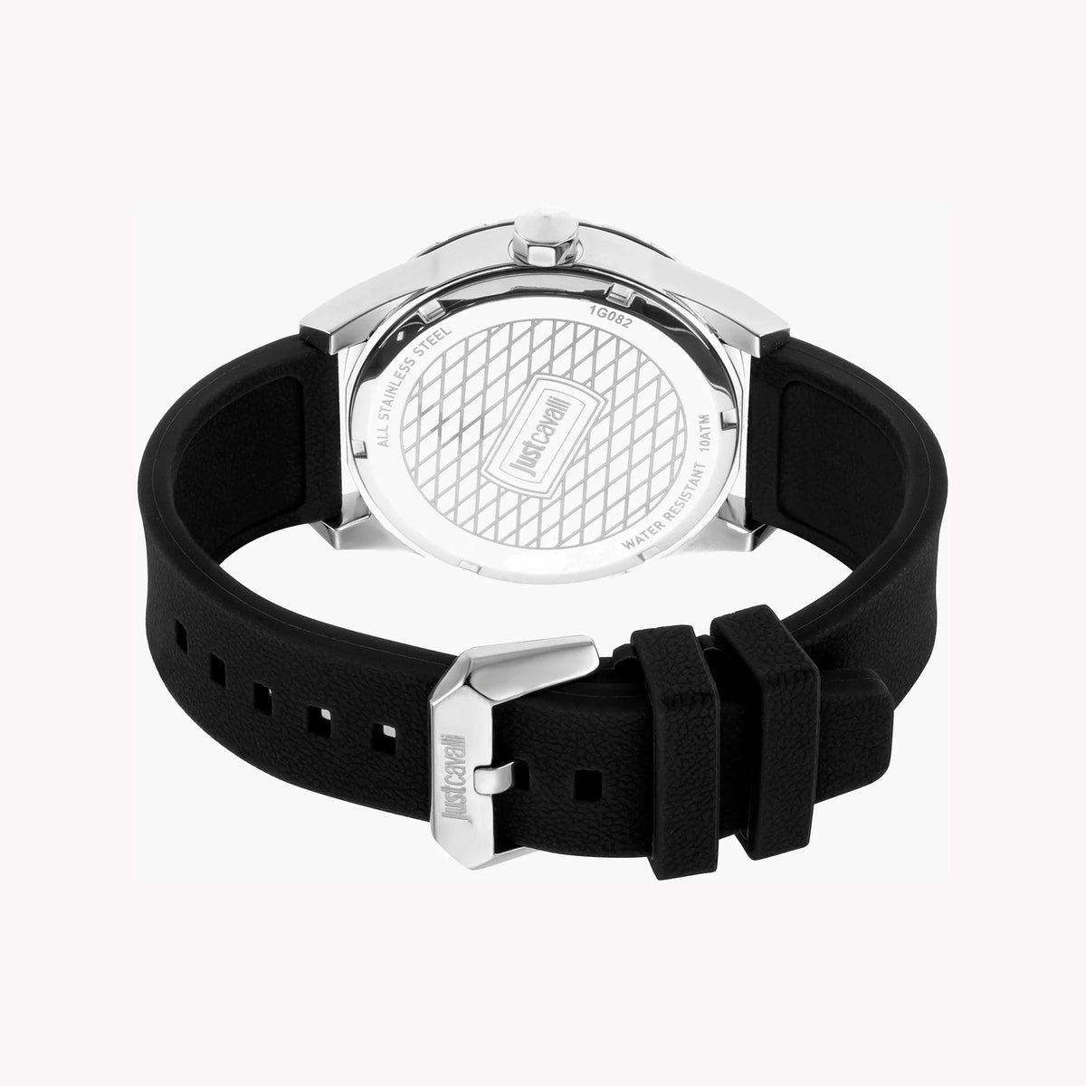 Just Cavalli Men's Silver Dial Watch, Black Silicone | Jc1g082p0015 – product image 3 | SeeMyMails Marketplace