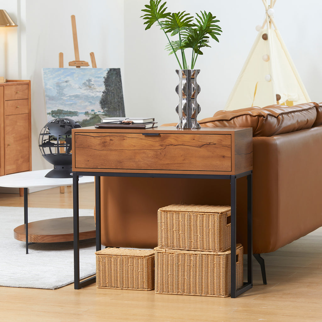 Console meuble, table console avec tiroir et pieds en acier, pour salon, entrée, couloir, 80 x 30 x  | SeeMyMails Marketplace