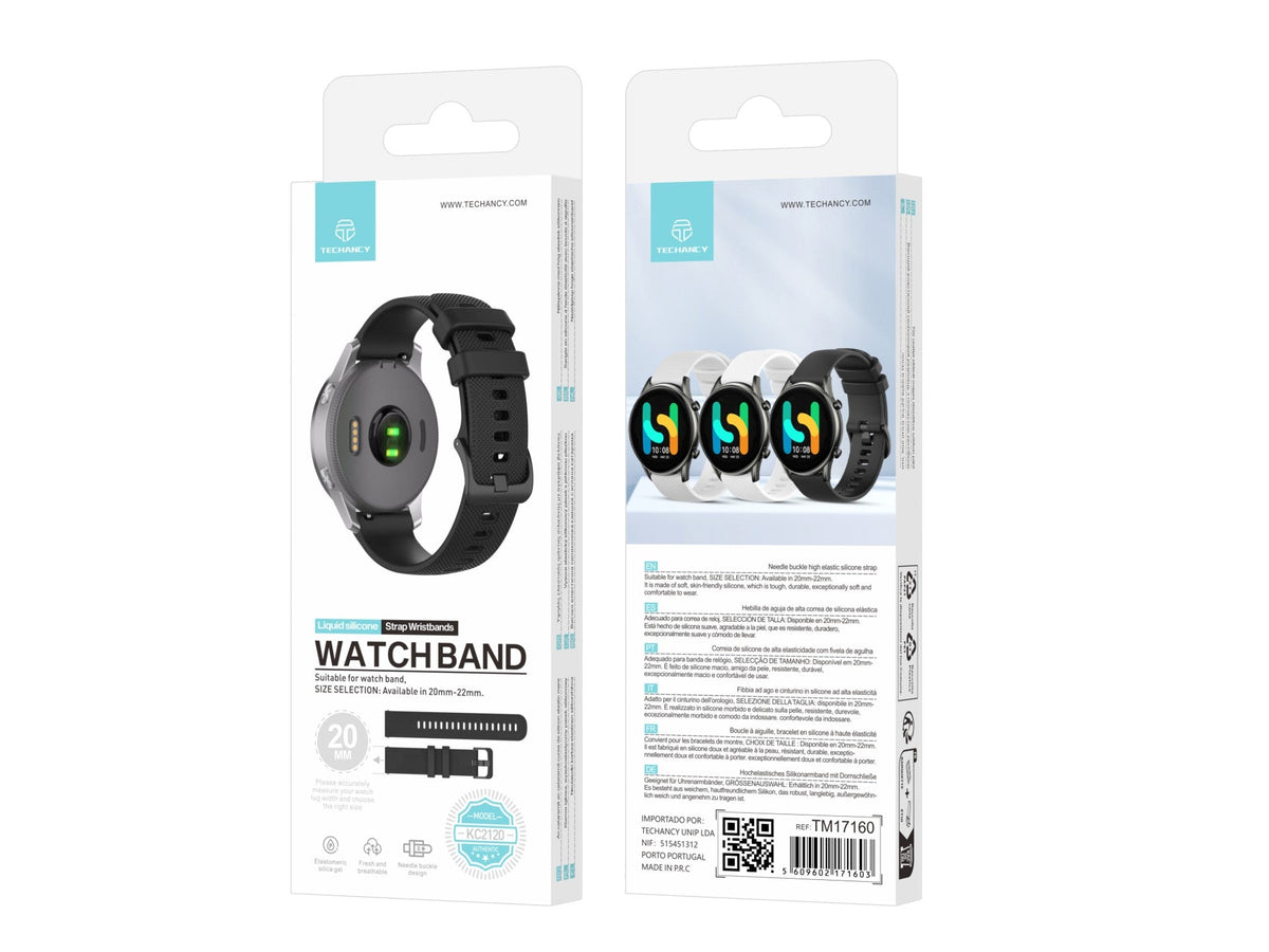 Techancy Pulseira De Relógio Inteligente Preta De 20mm KC2120, Compatível Com Samsung Galaxy Watch/H – product image 2 | SeeMyMails Marketplace