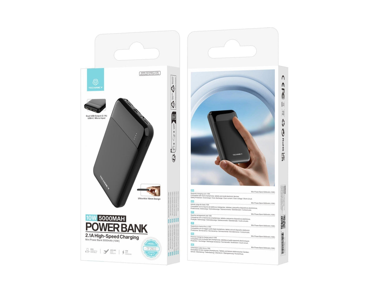 Techancy Mini Power Bank 5000mAh TF2803 10W Carregamento Rapido Compacto Protecao Inteligente para T – product image 3 | SeeMyMails Marketplace