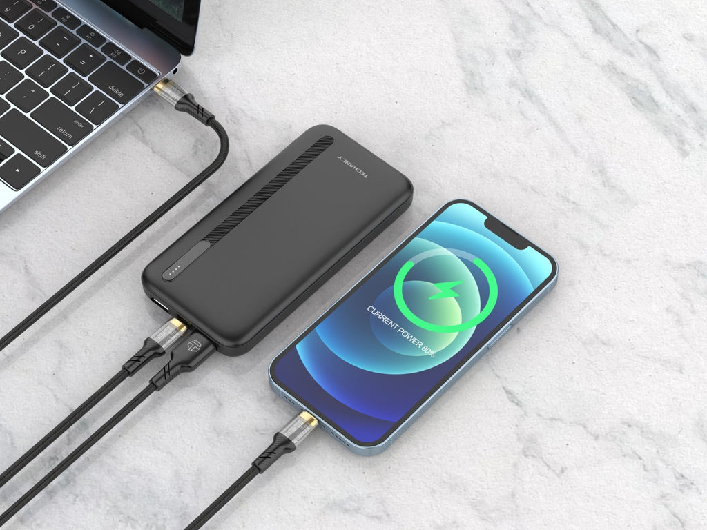 Techancy Power Bank 10000mah Preto TF2775, Carregamento Rápido De 10w Para Smartphones, Tablets E Mu – product image 4 | SeeMyMails Marketplace