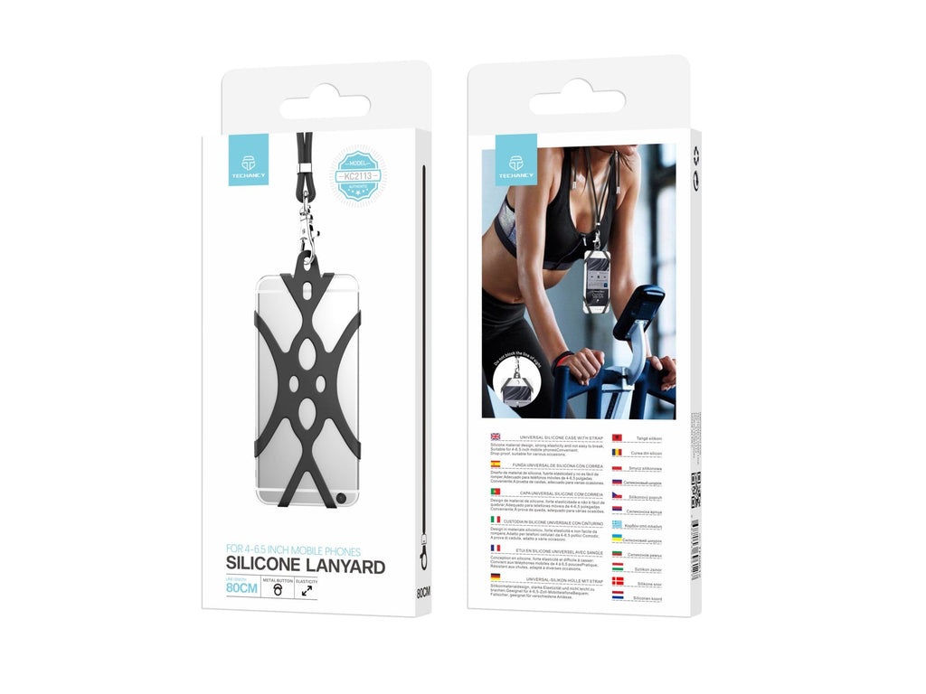 Cordão universal de silicone para telemóvel Techancy, 80 cm, KC2113, compatível com todos os modelos | SeeMyMails Marketplace