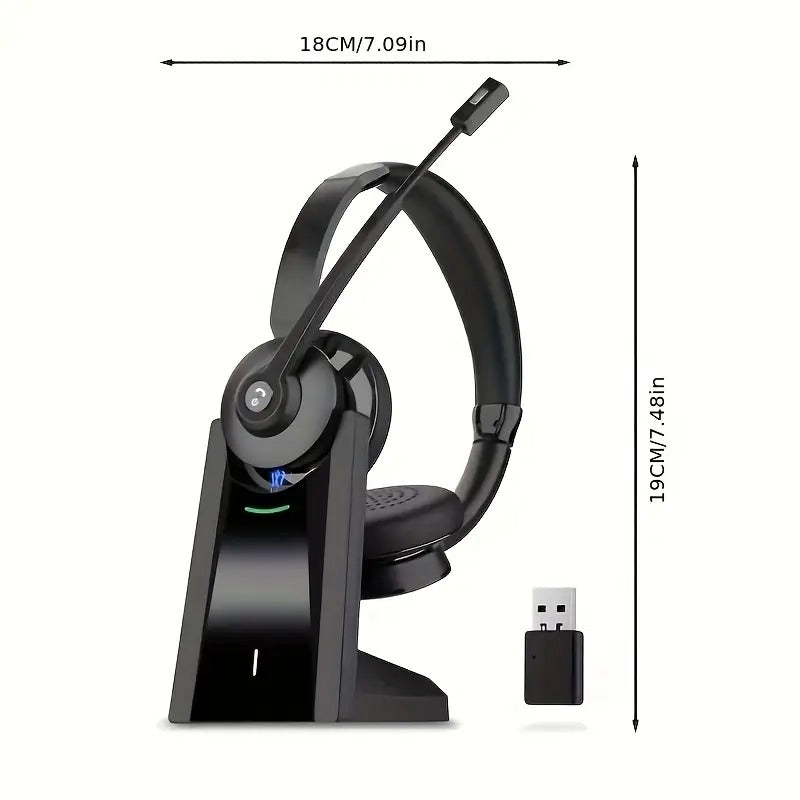 AI Noise Cancelling Wireless Headset with Mic – product view 3 | SeeMyMails Marketplace