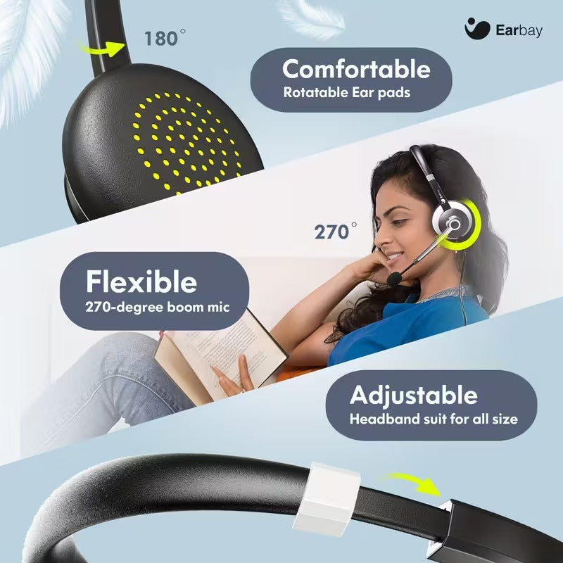 USB Headset with Microphone for Laptop and PC – product view 2 | SeeMyMails Marketplace