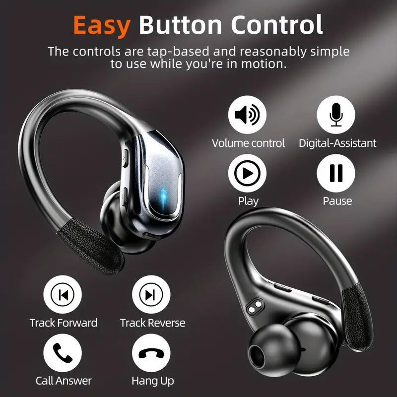Wireless Sport Earbuds with Mic & LED Display – product view 3 | SeeMyMails Marketplace