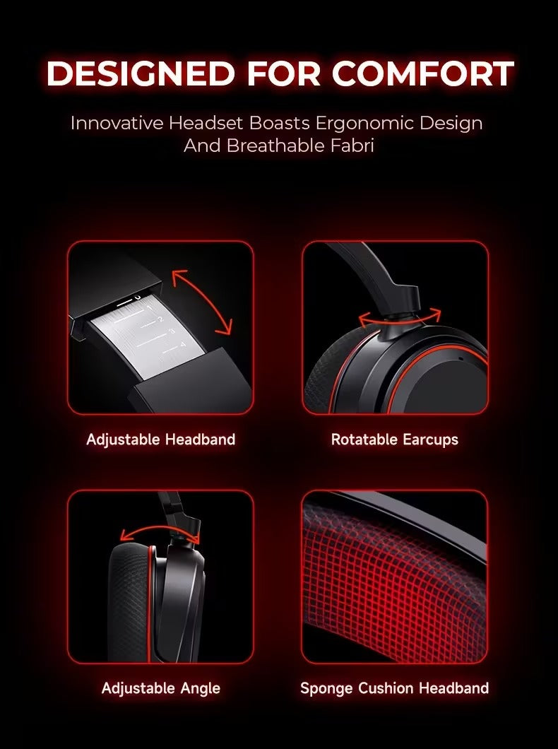Wireless Gaming Headset Surround Sound RGB Mic – product view 3 | SeeMyMails Marketplace